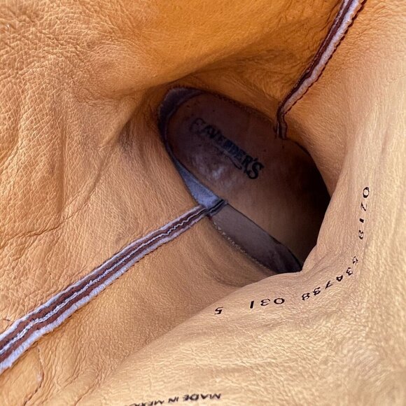 Cavenders Women Size 6.5C Dark Brown Spike Leather Pull On Western Cowboy Boot - Picture 11 of 16